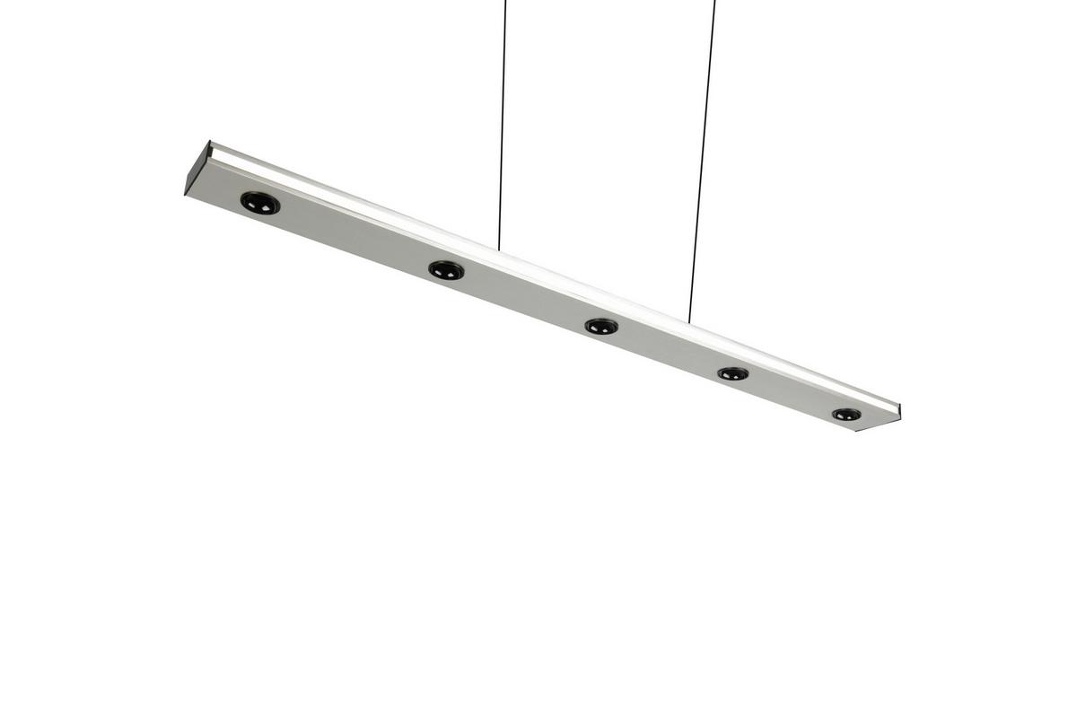 LED-Pendelleuchte 353010107 Graham - Weiß/Nickelfarben, Design, Kunststoff/Metall (109/9/200cm) - Trio Leuchten