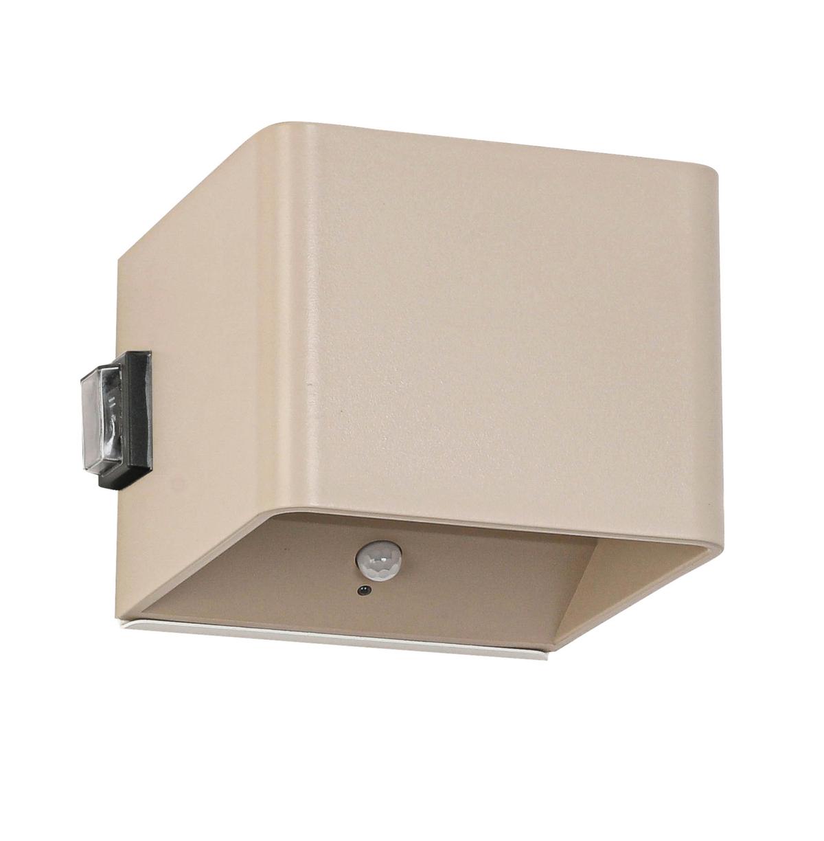 NÁSTĚNNÉ SVÍTIDLO NA BATERIE HERO2 - pískové barvy, Moderní, kov/plast (10,28/10,1/8,05cm) - Mömax