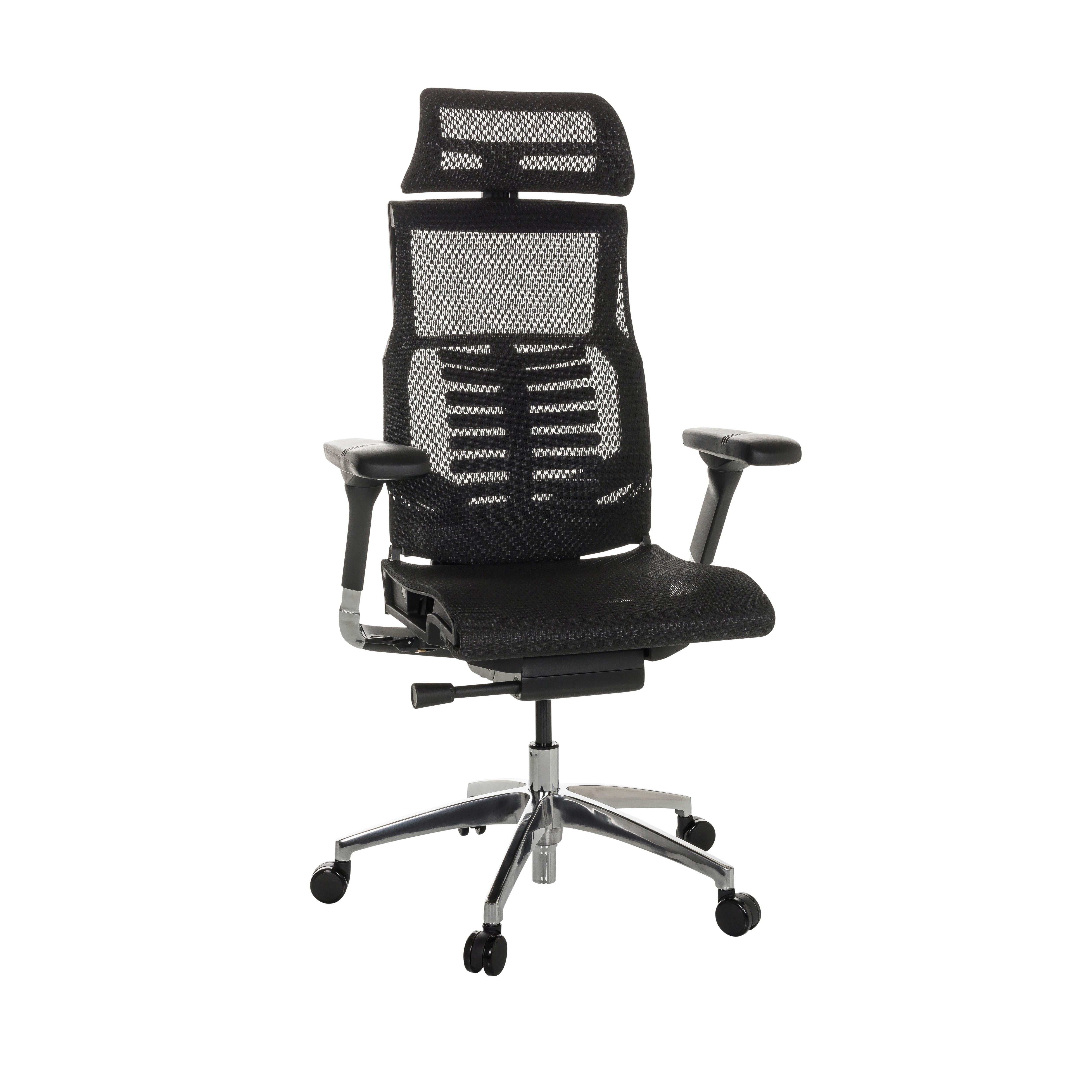 Drehstuhl Dynafit II - Silberfarben/Schwarz, Basics, Kunststoff/Textil (67/119-135/60cm) - MID.YOU
