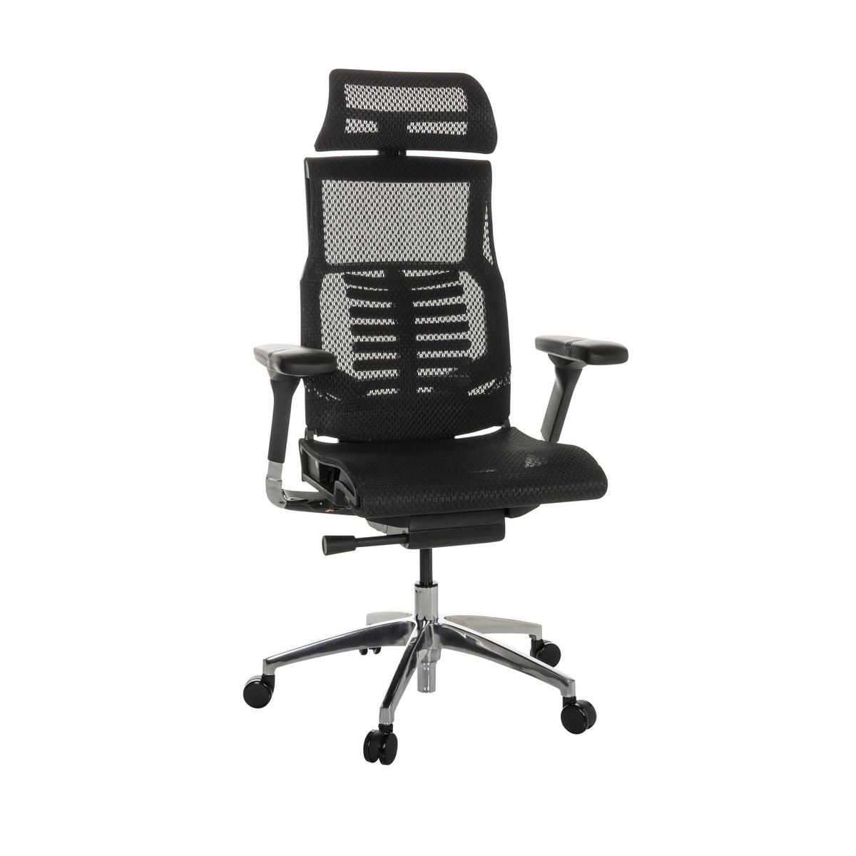 Drehstuhl Dynafit II - Silberfarben/Schwarz, Basics, Kunststoff/Textil (67/119-135/60cm) - MID.YOU