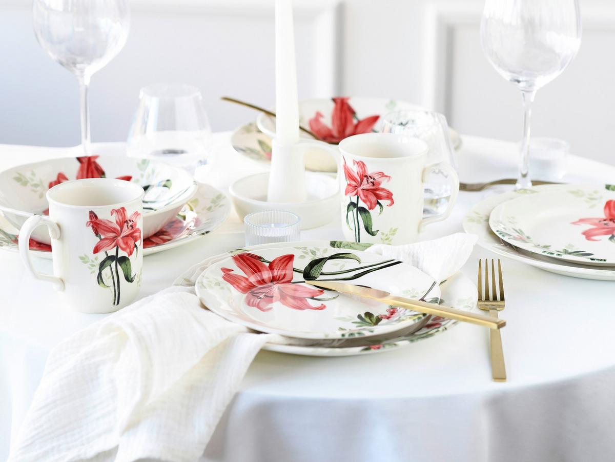 Kombiservice Keramik 4 Personen Geschirr Set - Multicolor, Keramik - Creatable