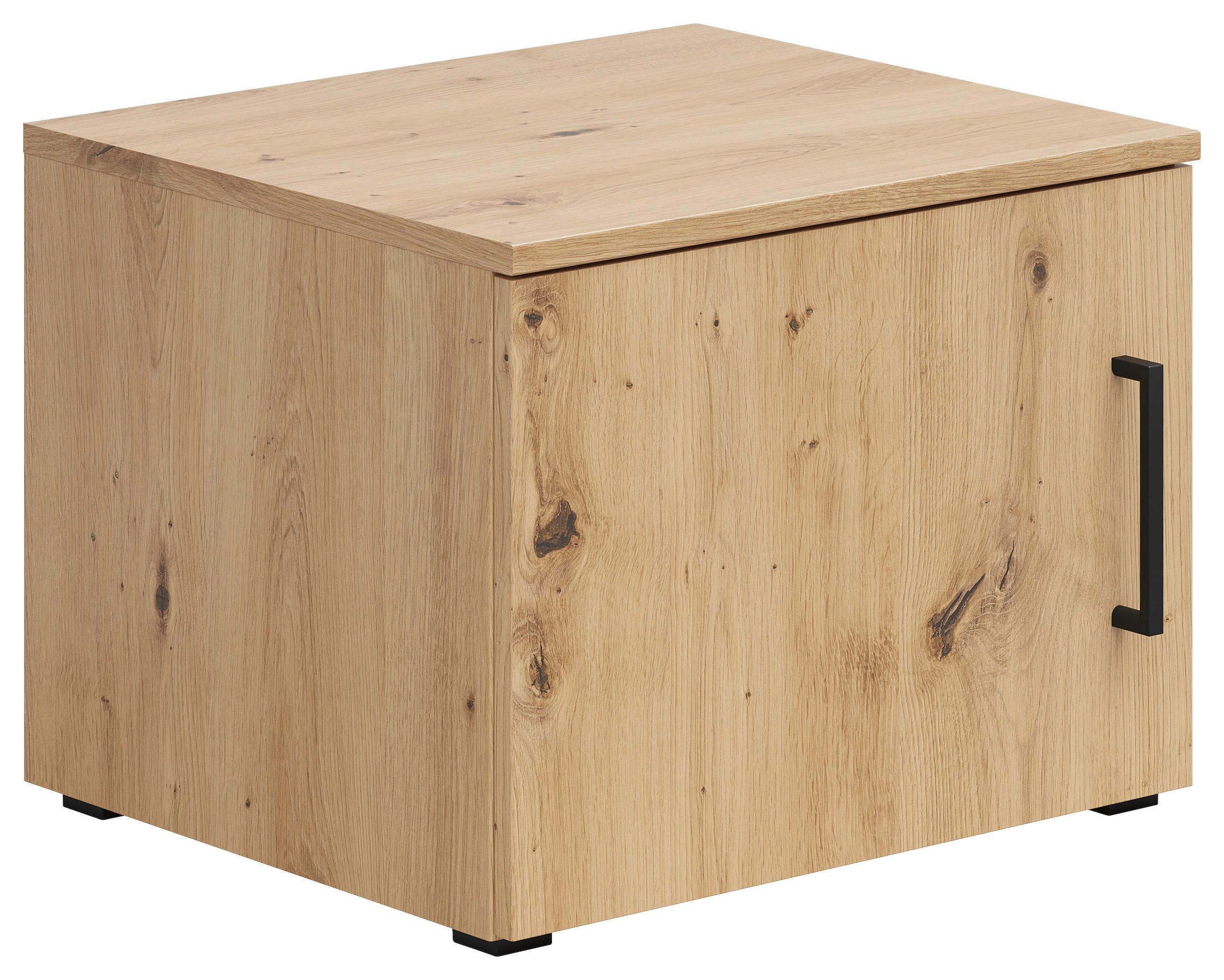 Nadstavec na skriňu CABINET - čierna/dub artisan, Modern, kompozitné drevo/plast (45/35/40cm)