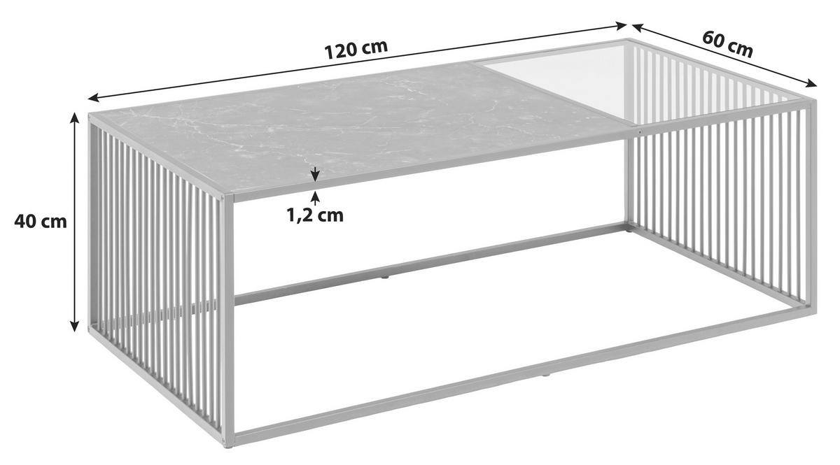 Couchtisch Rund Strington Schwarz - Schwarz, Design, Glas/Holzwerkstoff (120/60/40cm) - MID.YOU