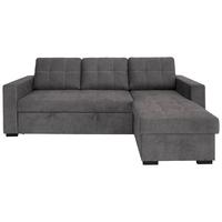 Sedacia súprava TURIN, tmavě šedá - černá/tmavě šedá, Design, kov/dřevo (239/87/160cm)