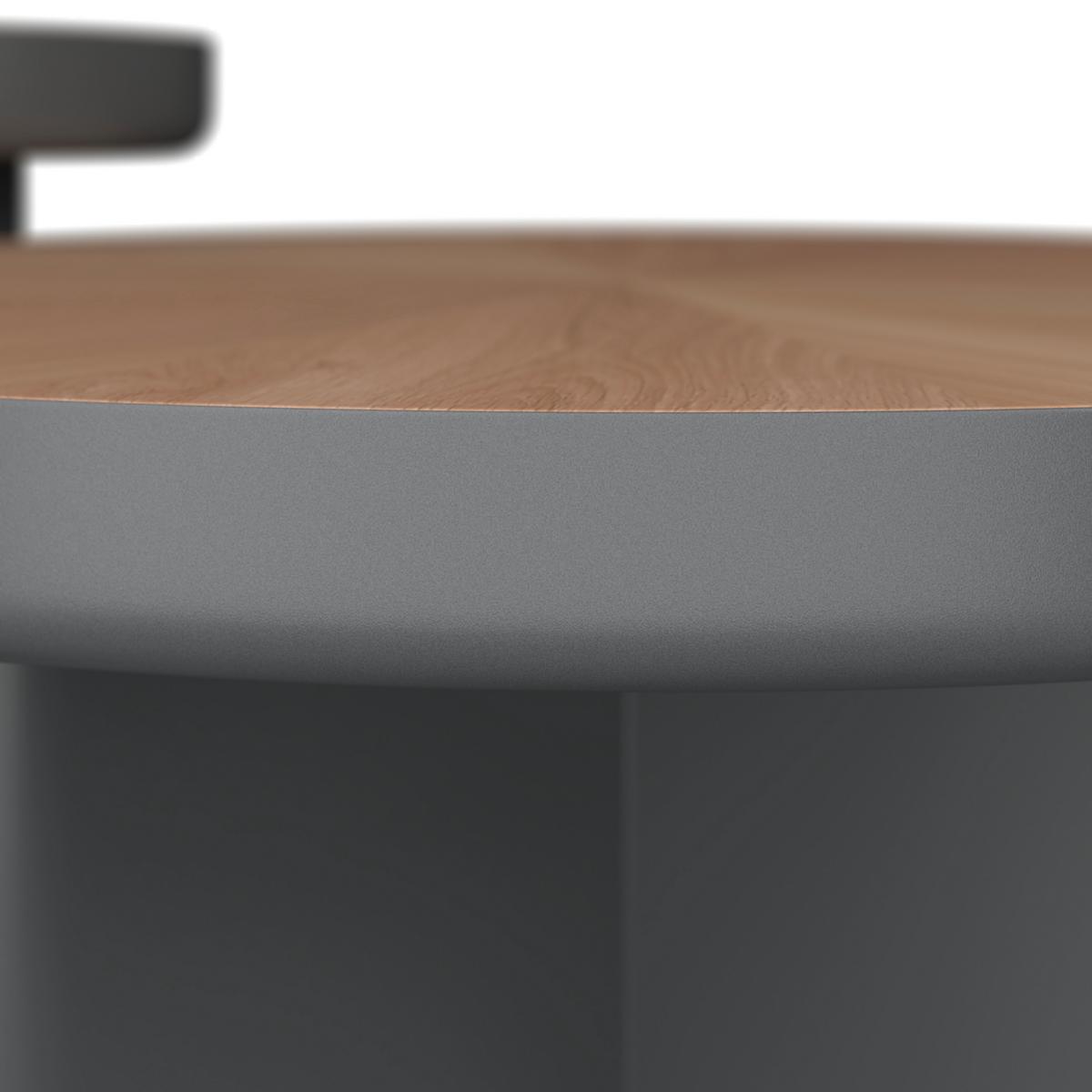 KONFERENČNÍ STOLEK VIOLA - šedá/barvy dubu, Moderní, dřevo/kompozitní dřevo (80/50/80/50/41/51cm) - Bessagi Home