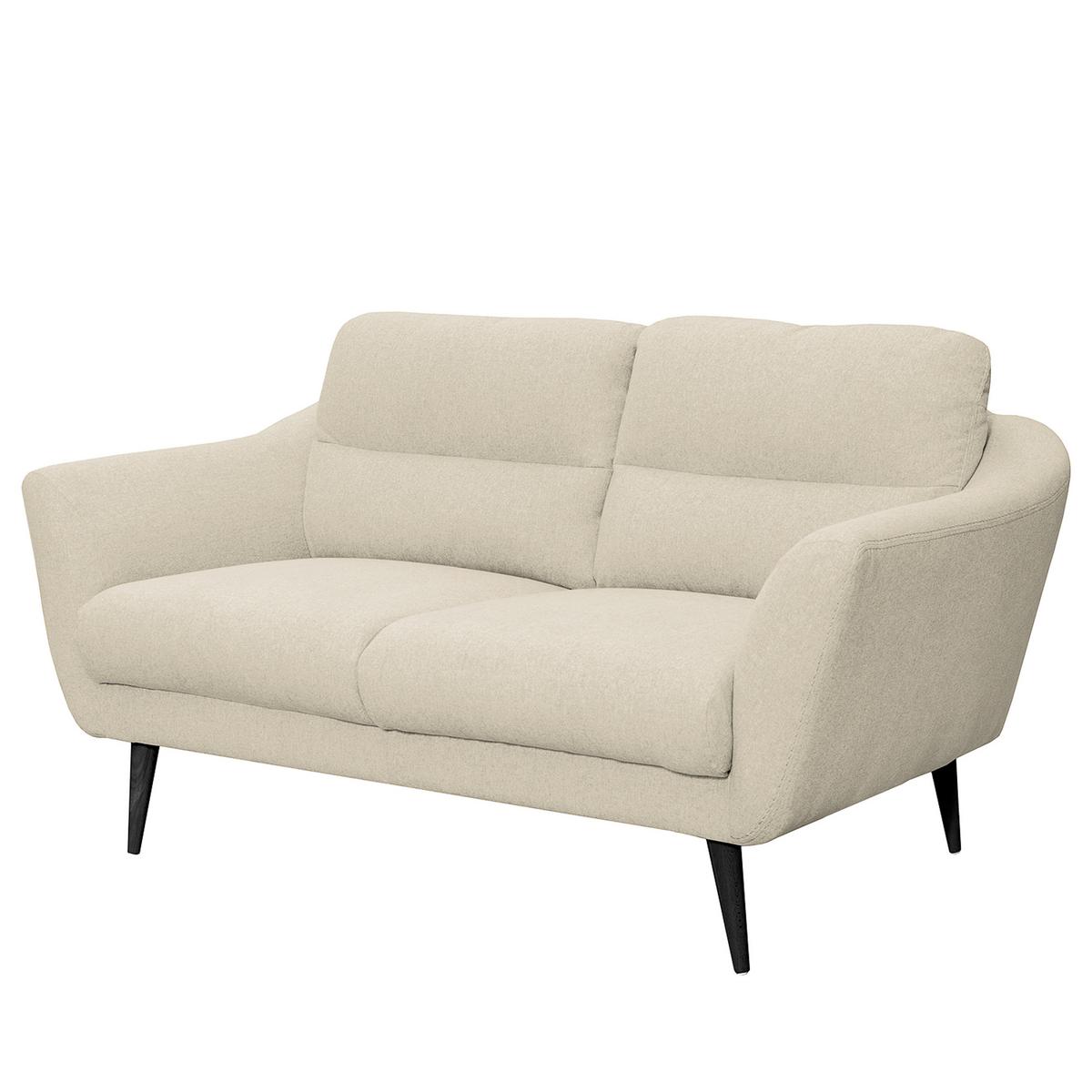 2-Sitzer-Sofa Tromso Creme B: 158 cm - Creme/Schwarz, Design, Textil (158/87/88cm) - Livetastic