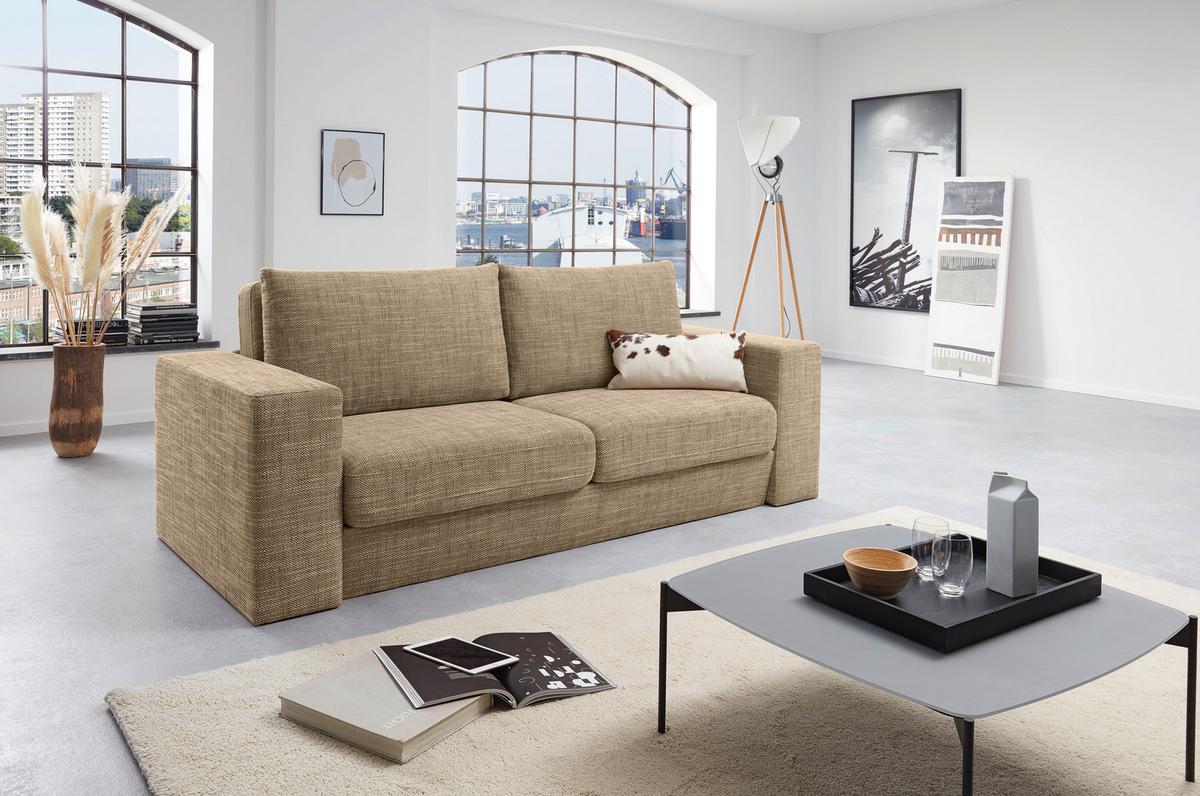 3-sitzer-sofa Looks V-1 - Eichefarben/Beige, Design, Textil (212/96/107cm) - LOOKS by W.Joop