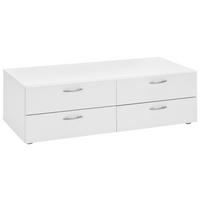 Fiókos Tároló Basic 110,7/35 Cm - fehér, Konventionell, faalapú anyag (110,7/35/51,9cm)