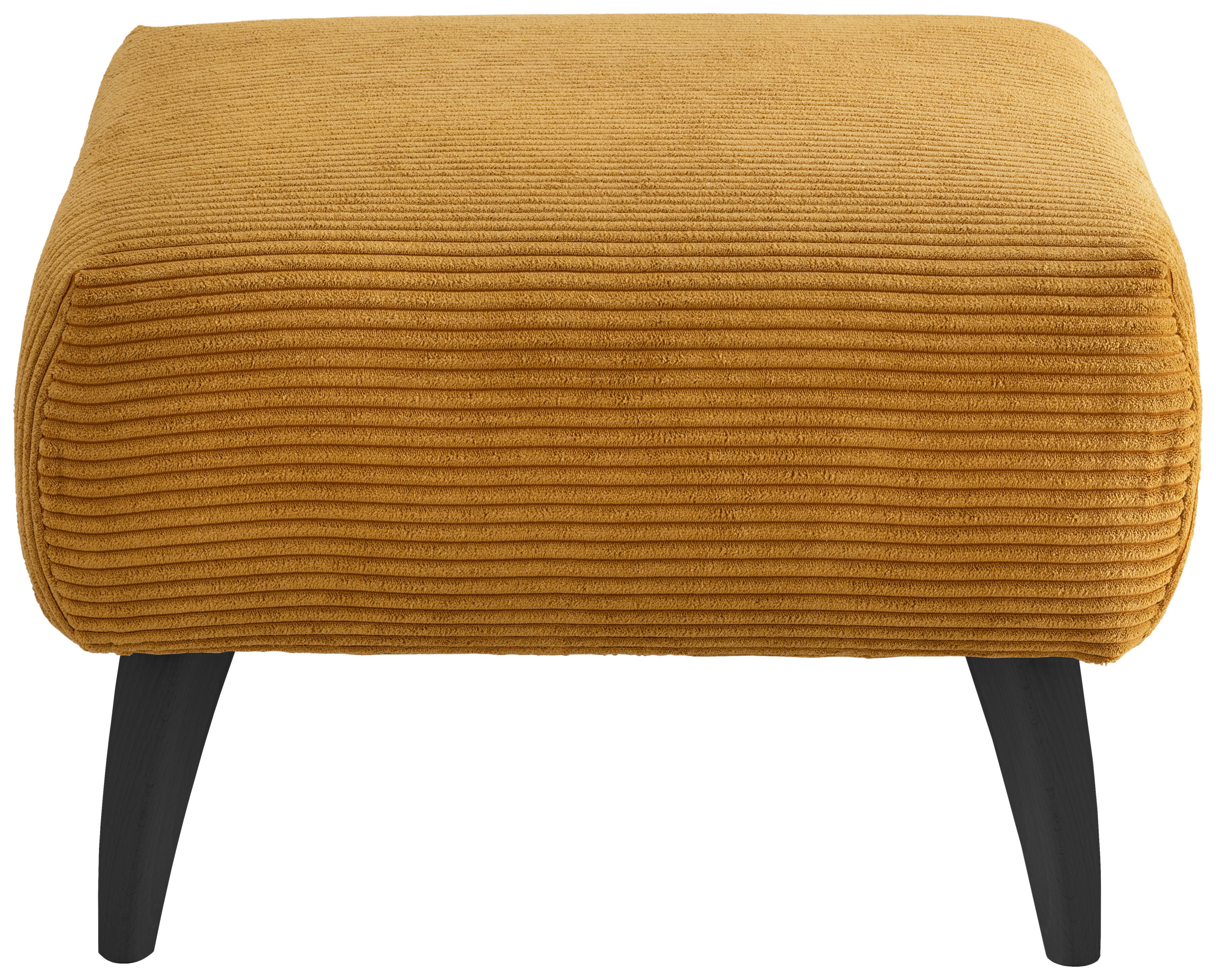 Hocker Colori Goldfarben B: 66 cm - Goldfarben/Schwarz, MODERN, Holz/Textil (66/44/66cm) - MID.YOU