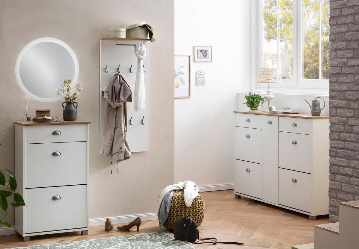 Wandspiegel Jonte Weiß B: 60 cm - Weiß, KONVENTIONELL, Holzwerkstoff (60/60/3cm) - MID.YOU