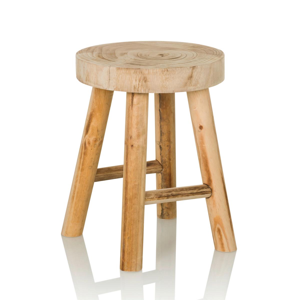 Hocker Rustiko W Braun B: 33 Cm - Braun, MODERN, Holz (33/44/33cm) - MID.YOU