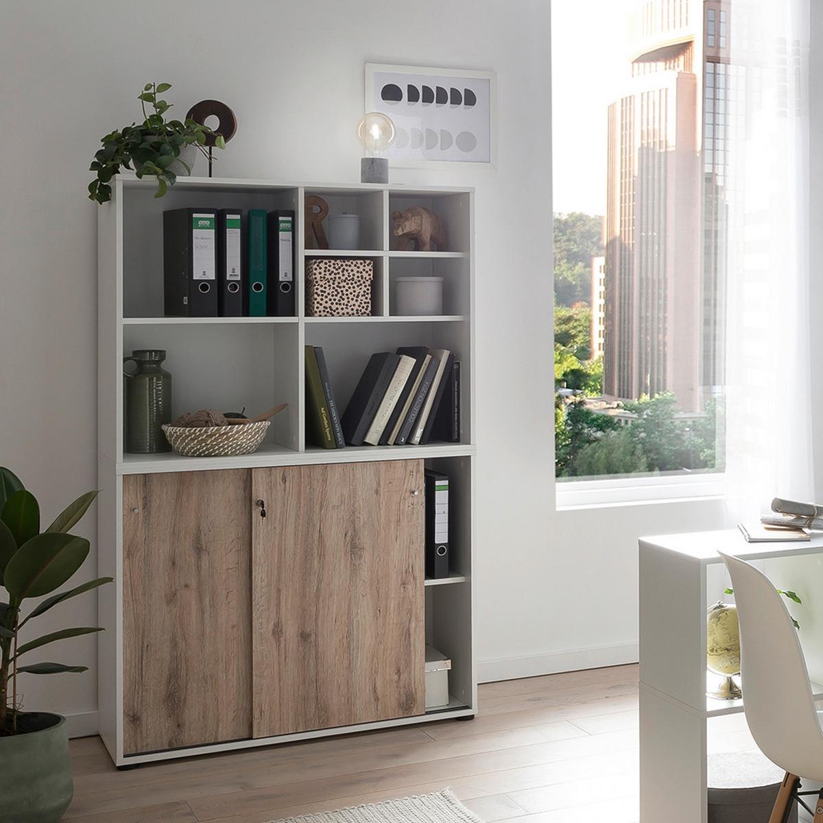 Aktenschrank Holzwerkstoff Weiß B: 100,1 Cm - Weiß, MODERN, Holzwerkstoff (100,1/83,6/41cm) - MID.YOU