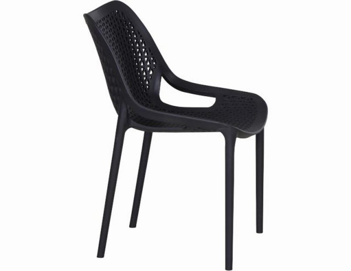 Gartenstuhl-set 4er Pkg. Anthrazit - Anthrazit, Basics, Kunststoff (60/81/50cm) - Siena Garden