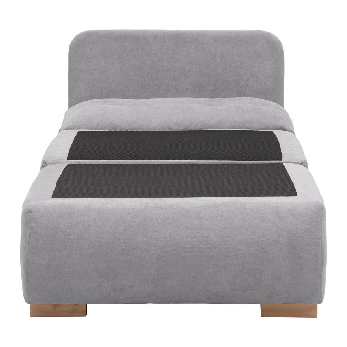 Rozkládací křeslo MODENA, stříbrná - barvy stříbra/černá, textil/plast (89/88/90cm) - Based