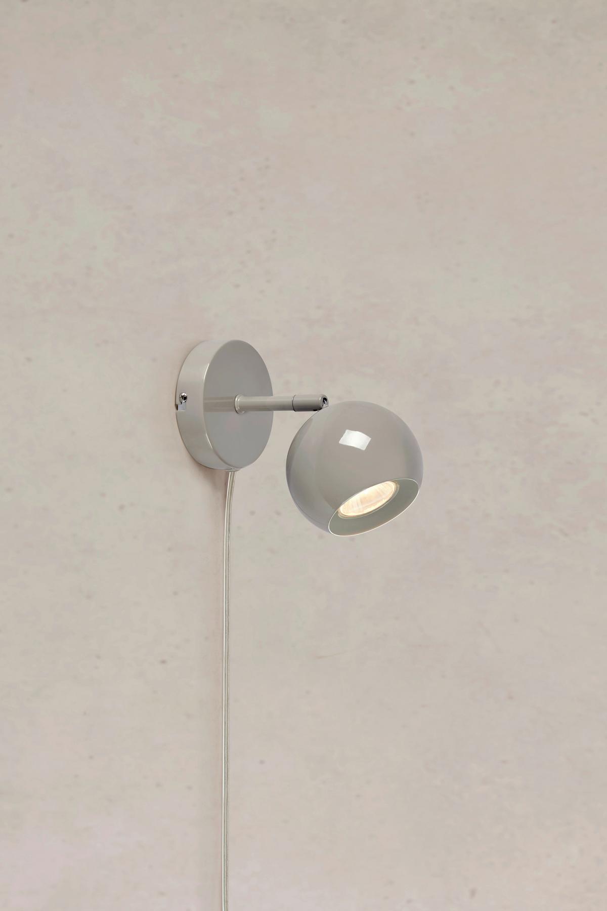 Wandleuchte Markslöjd Pop Wall 1l Grey - Hellgrau, Design, Metall (10/14/18,5cm) - Markslöjd