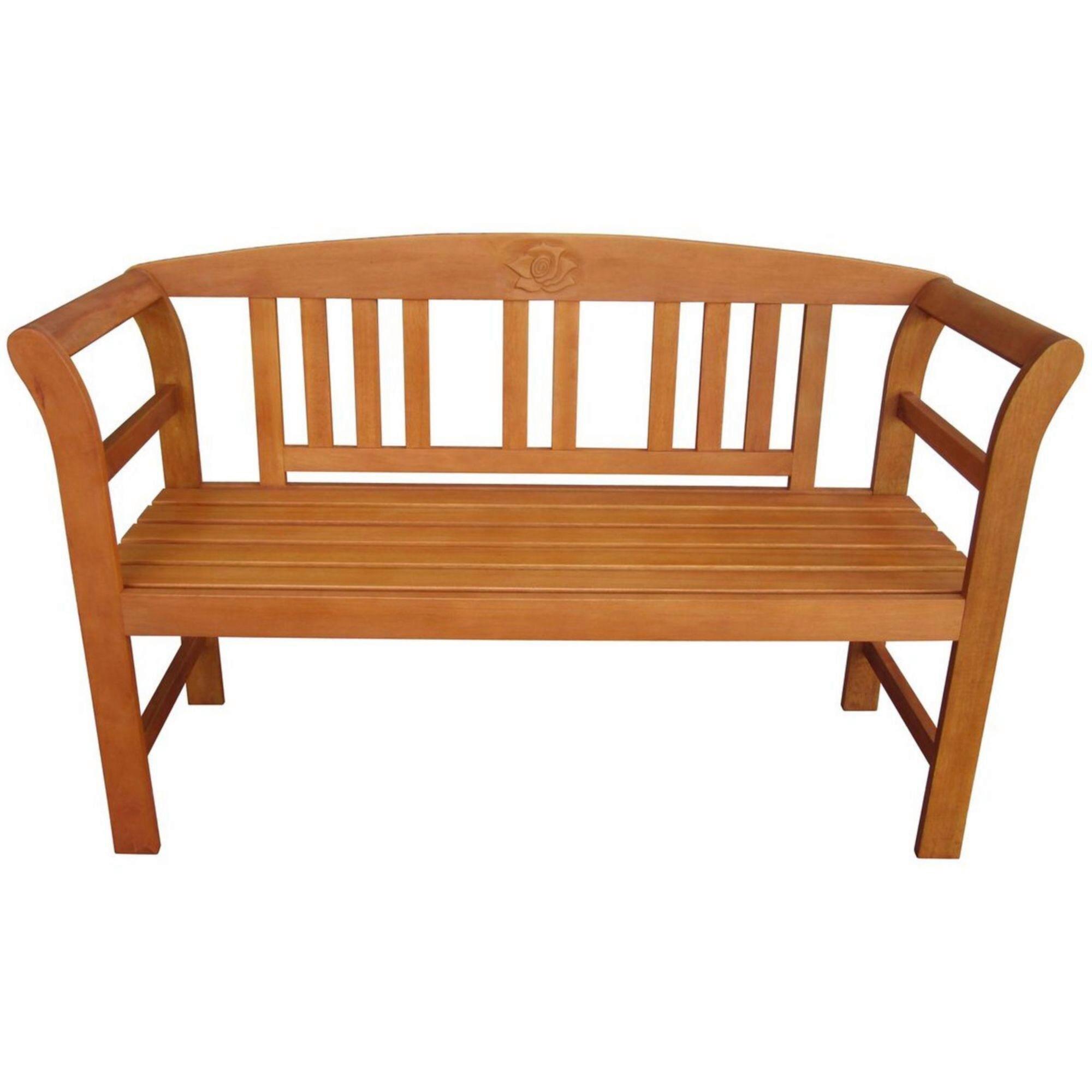 Gartenbank Eukalyptusholz 2-Sitzer San Jose - Braun, Basics, Holz (130/82/45cm) - Gardenson