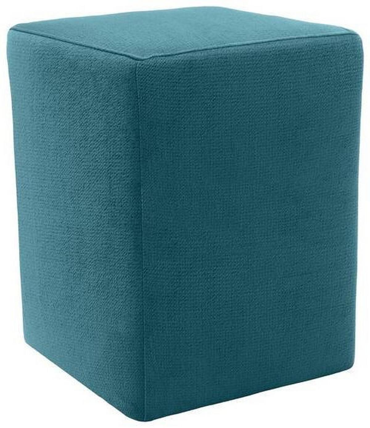 Hocker Looks Xx - Silberfarben/Petrol, Design, Textil (38/47/38cm) - LOOKS by W.Joop