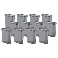 Vorratsdosenset 12-Teilig Je 2l, Kunststoff Anthrazit - Anthrazit, Basics, Kunststoff (17/21/8cm) - P & B