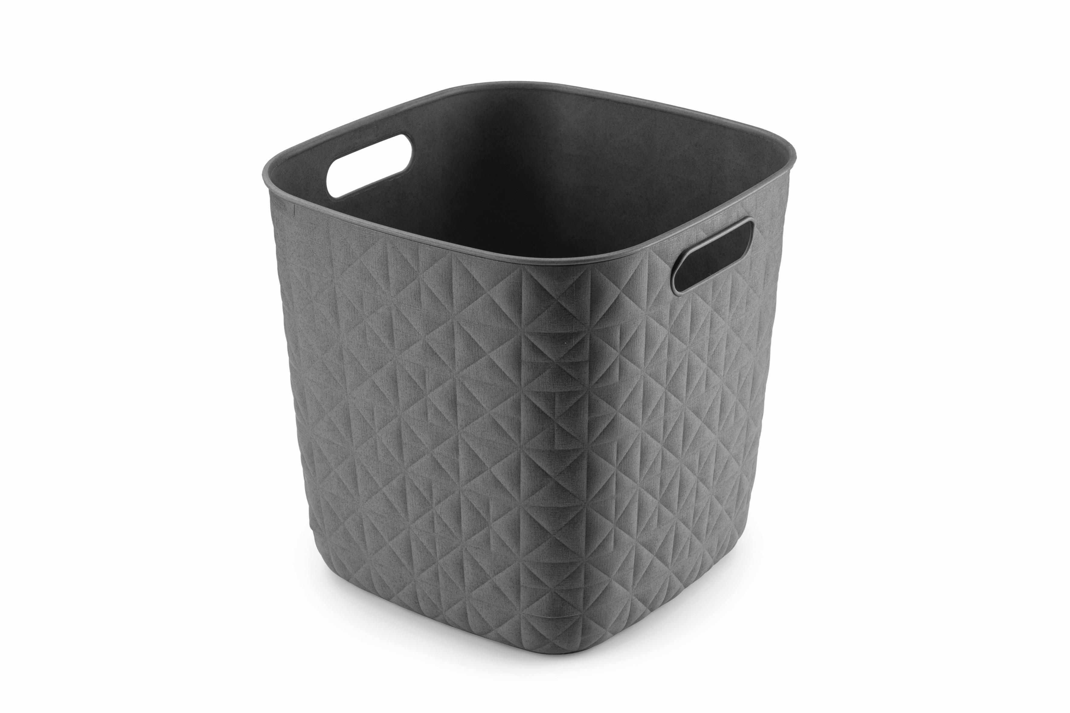 košík na drobnosti SOFTEX KOSTKA - tmavě šedá, Basics, plast (28/27/28cm) - Curver