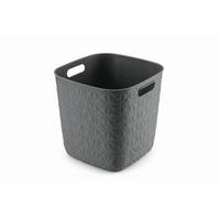 košík na drobnosti SOFTEX KOSTKA - tmavě šedá, Basics, plast (28/27/28cm) - Curver
