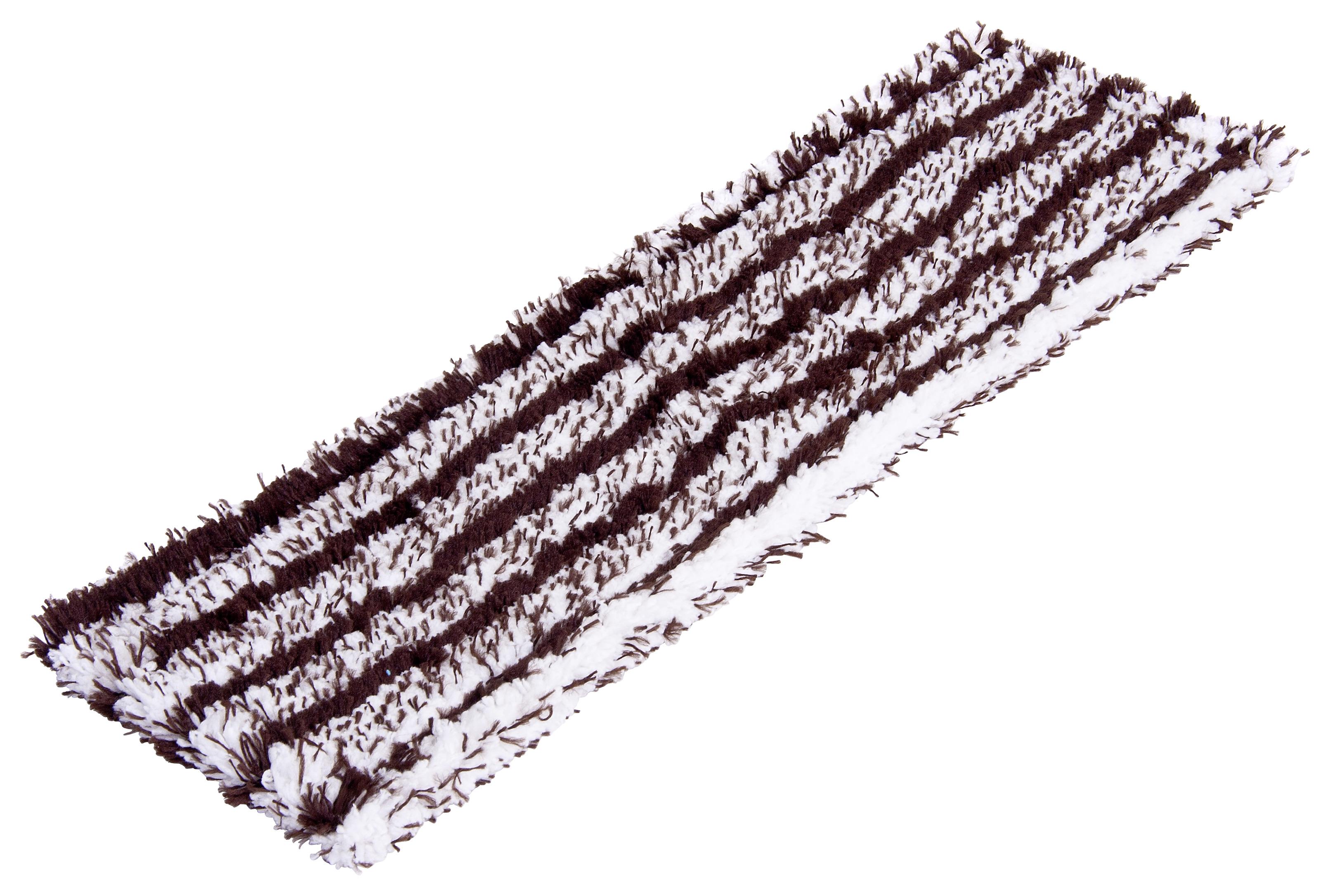 Wischbezug Parkett Wischbreite: 42 Cm Mikrofleece - Braun/Weiß, KONVENTIONELL, Textil (14/42cm) - Ondega