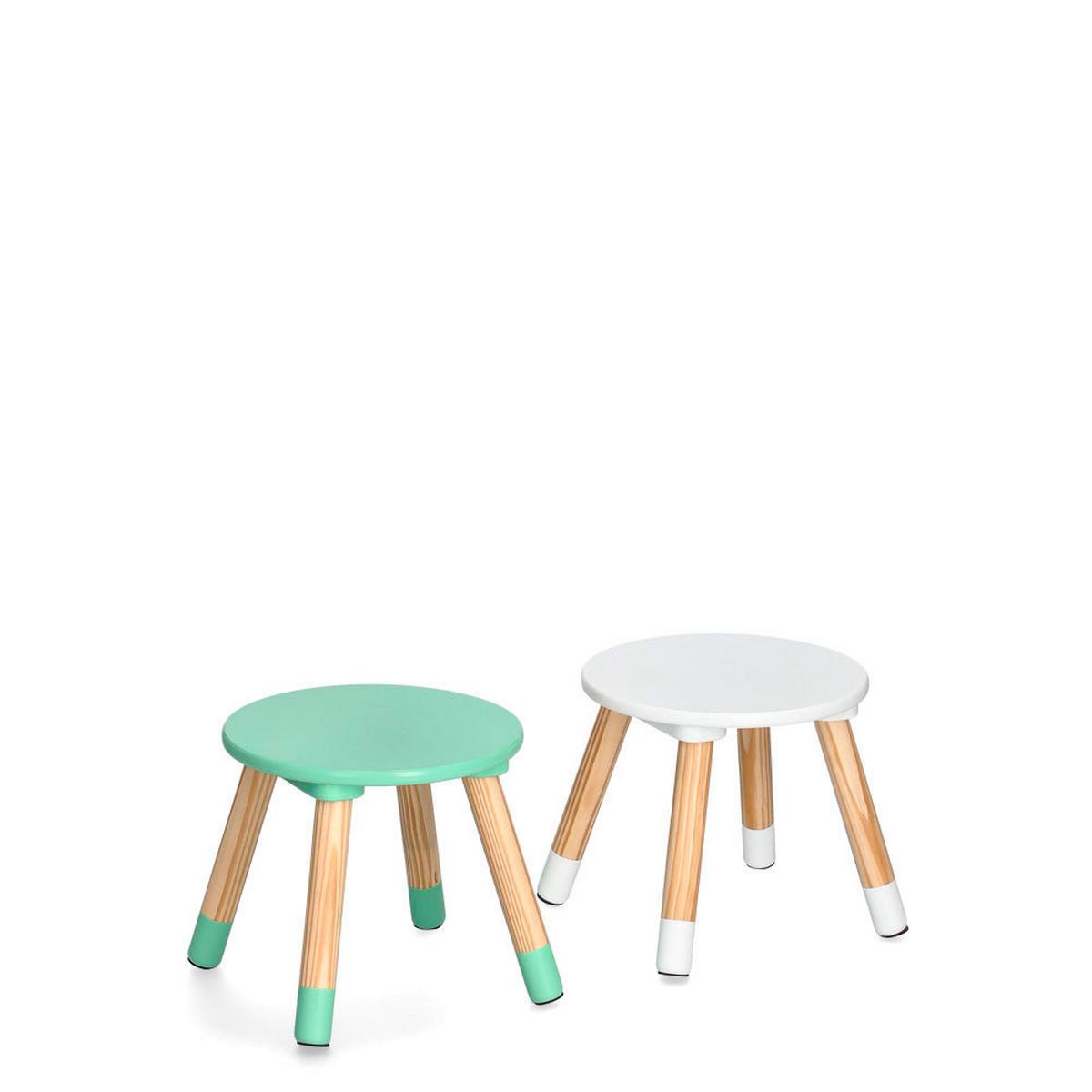 Kindersitzgruppe 13533 - Weiß/Kieferfarben, Basics, Holz/Holzwerkstoff (60/60/45cm) - Zeller Present