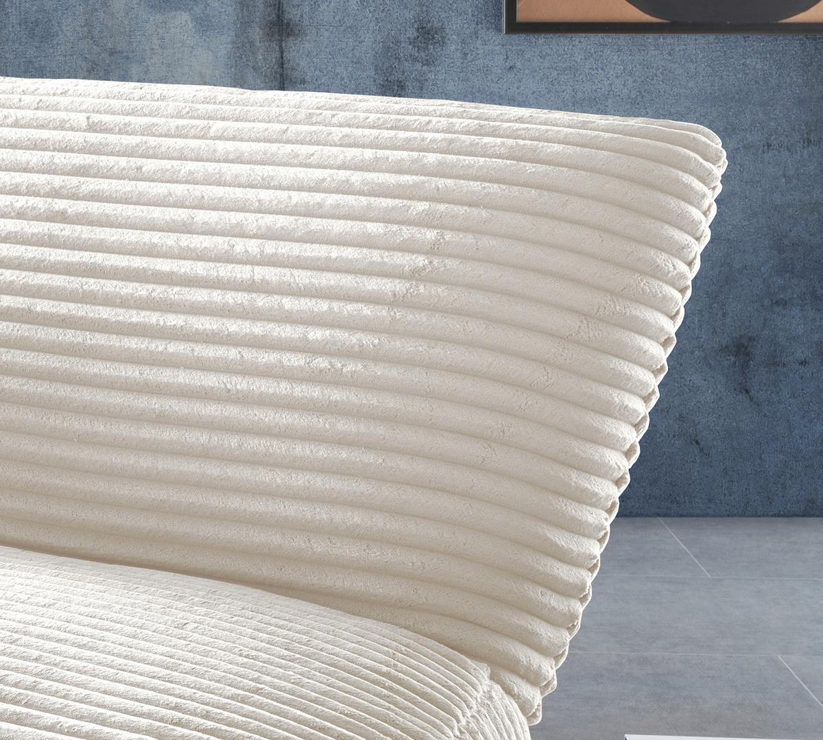 XXL-Sessel Cremallo Weiß Wippfunktion, drehbar, B: 95cm - Schwarz/Weiß, Trend, Textil (95/77/94cm) - Livetastic