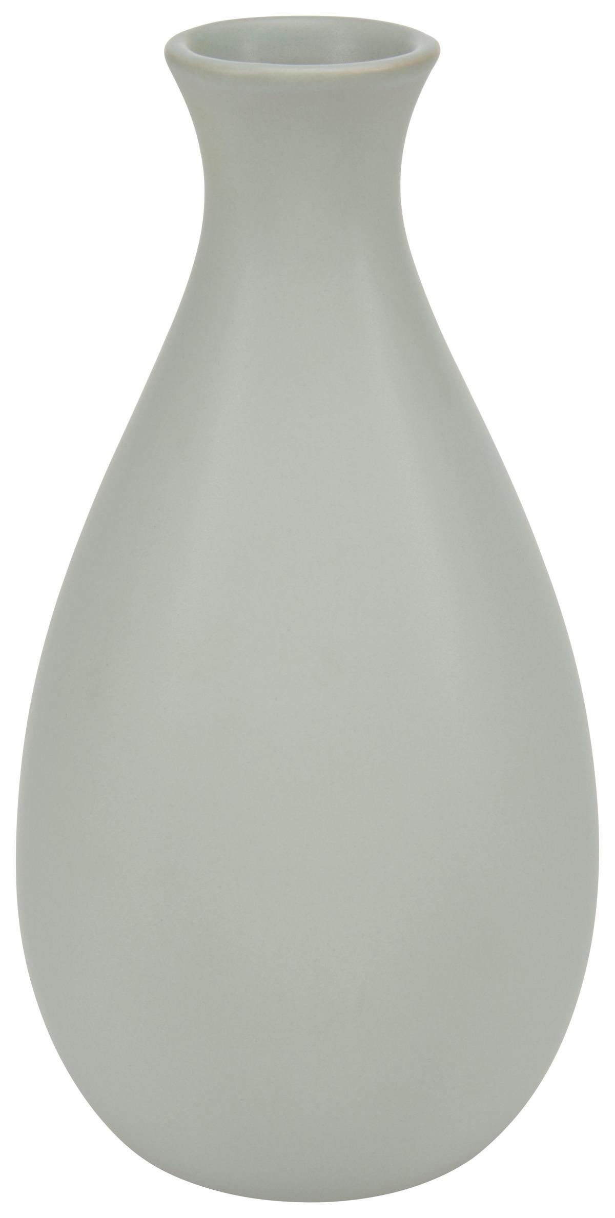 Vase Aurelian Bauchig Porzellan Blau H: 20 cm - Blau, KONVENTIONELL, Keramik (10/20/10cm)