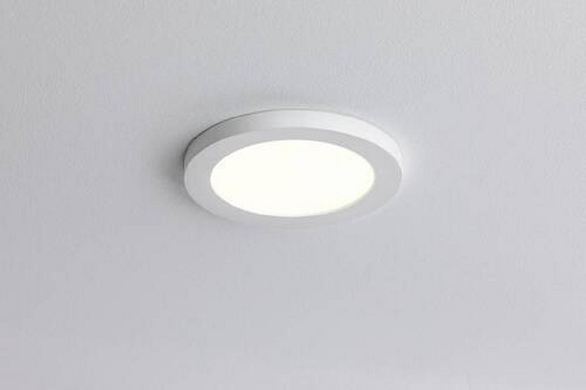 LED-Deckenleuchte Ø 16,5 cm Weiß Rund - Weiß, Basics, Kunststoff (16,5cm) - Paulmann