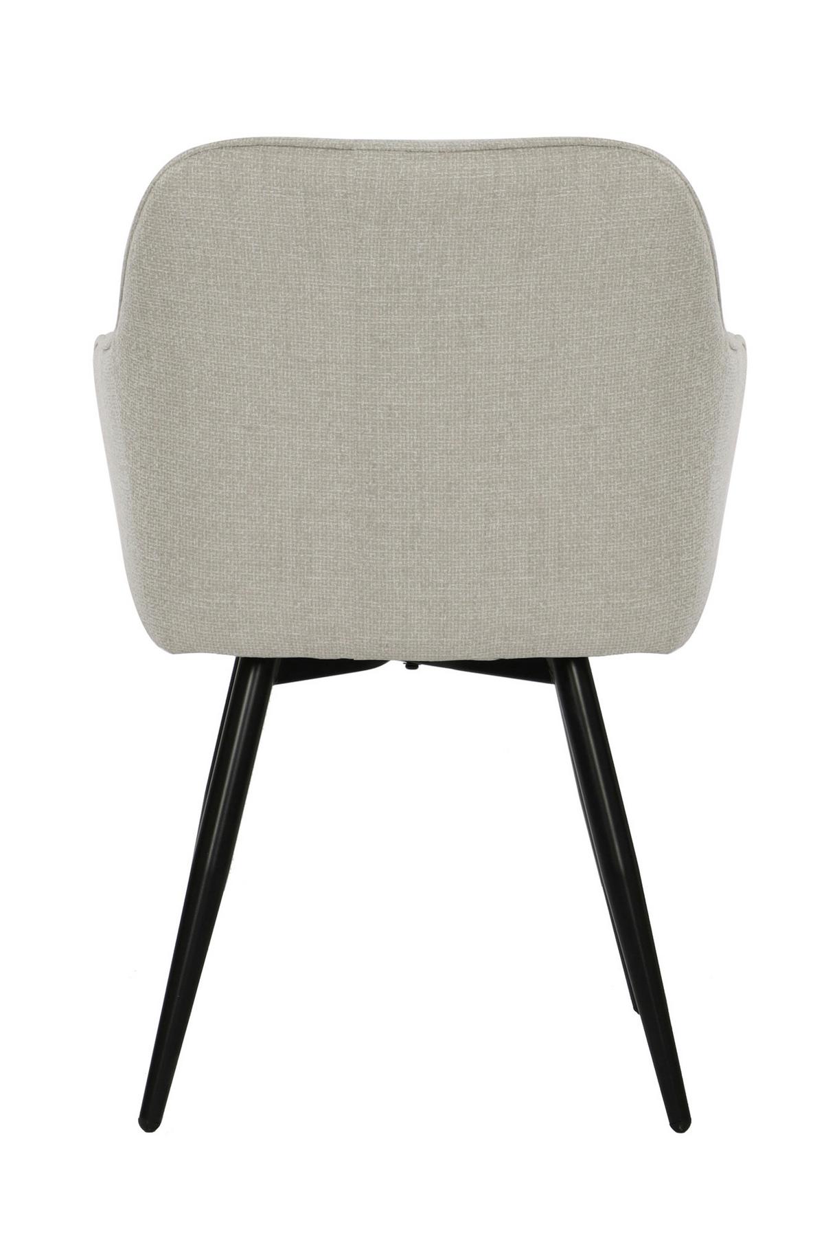 ARMLEHNSTUHL-SET Schwarz/Beige 2-teilig - Beige/Schwarz, MODERN, Textil/Metall (55/82/49cm) - MID.YOU