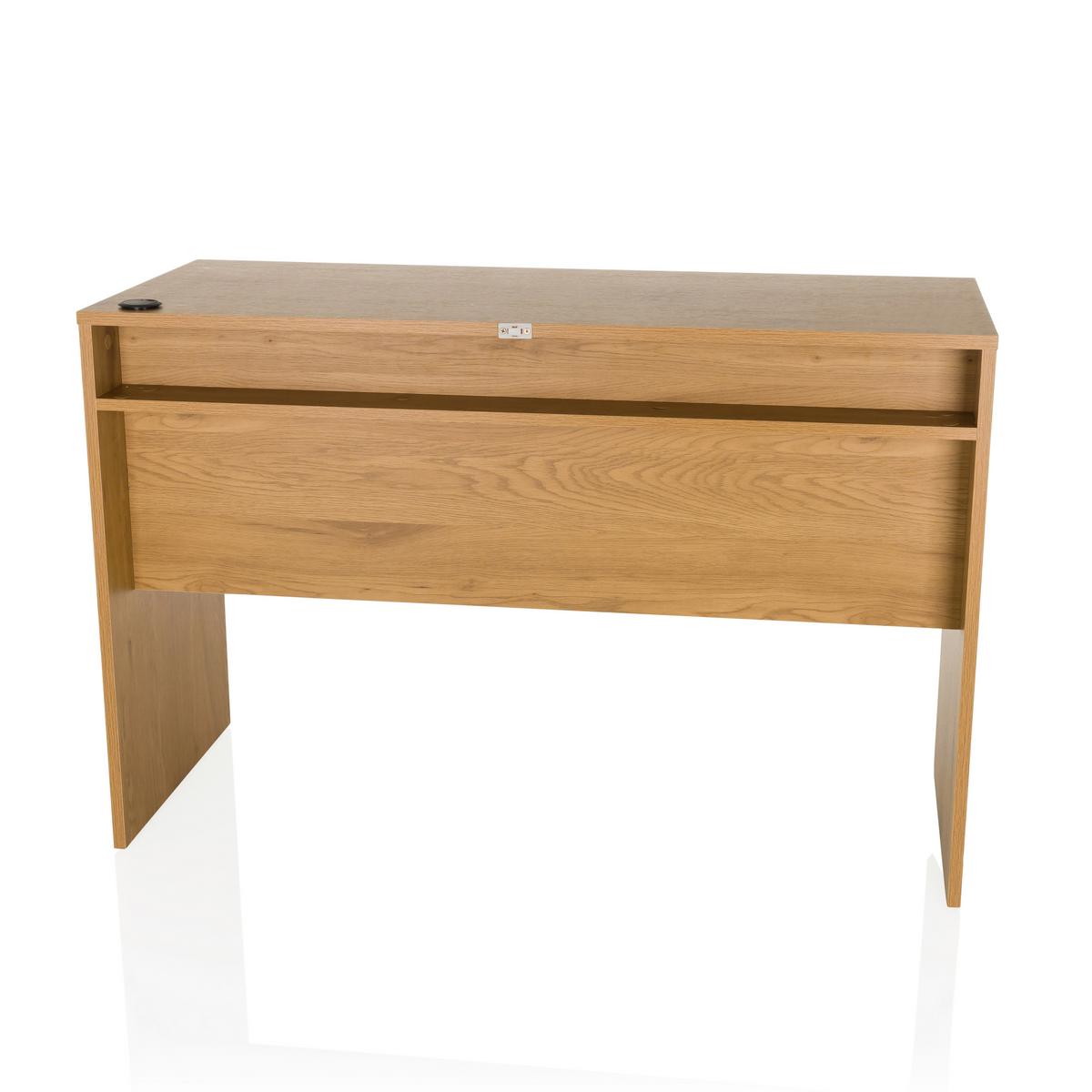 Schreibtisch Weiß/Eichefarben B: 120 cm - Eichefarben/Weiß, MODERN, Holzwerkstoff (120/50/78cm) - MID.YOU