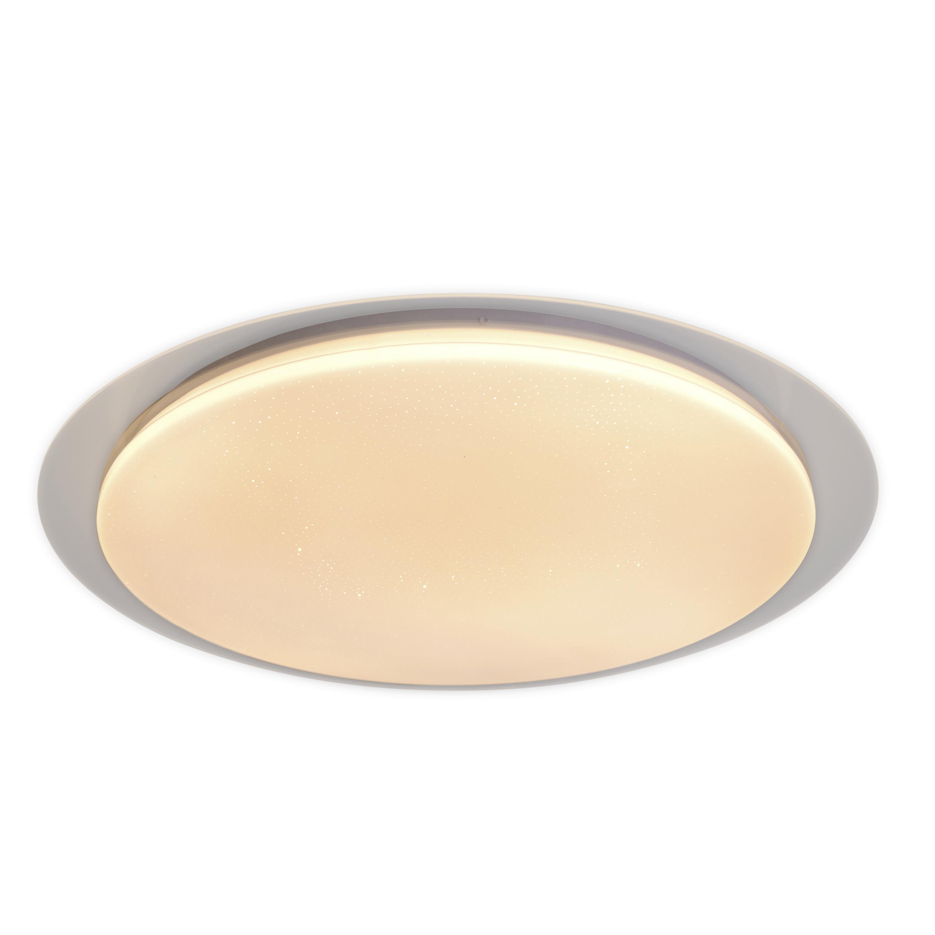 LED-Deckenleuchte Locarno Ø 46 cm mit Farbtemperaturwechsler - Klar/Weiß, Basics, Kunststoff/Metall (46/7cm) - Näve