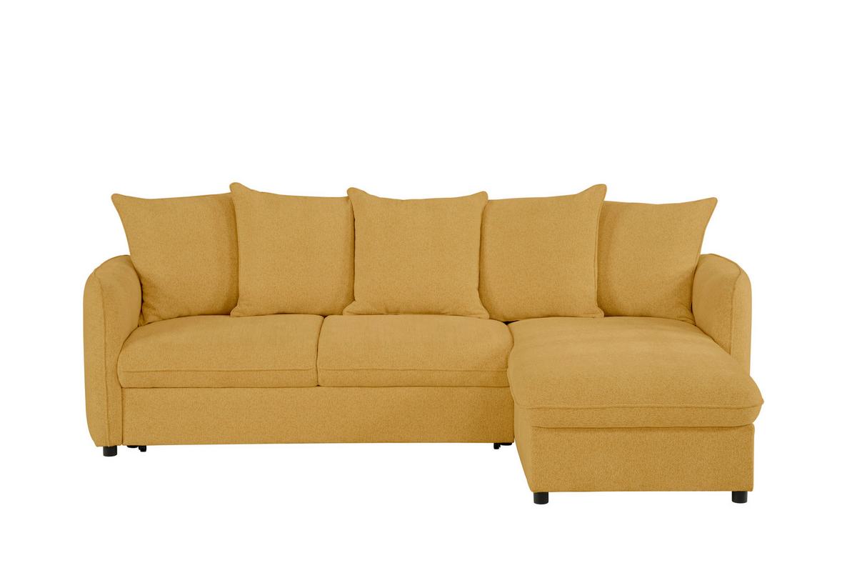 Ecksofa Costo Senfgeld S: 254 cm - Senfgelb, Design, Textil (254/160cm) - MID.YOU
