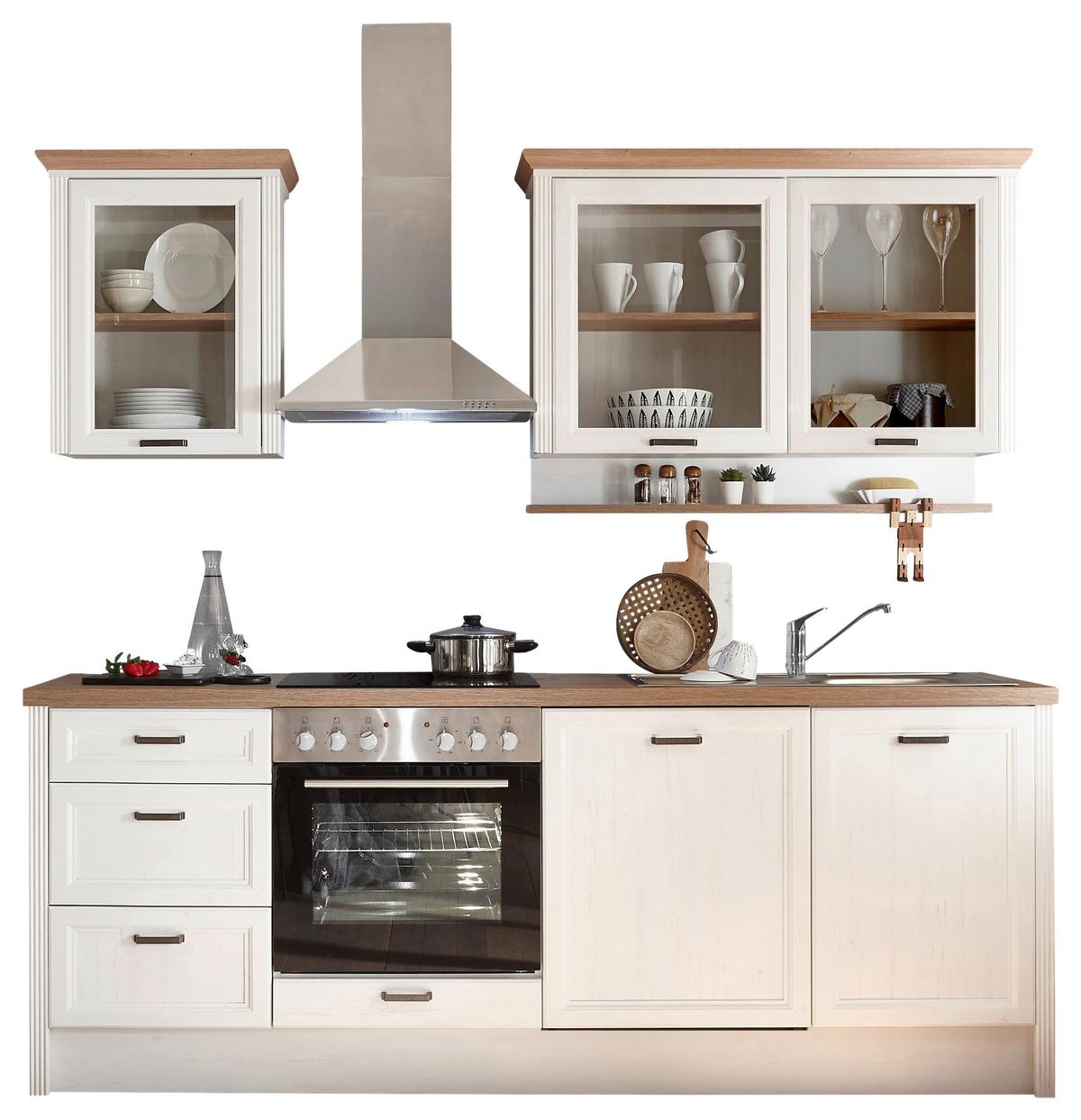 Konyhablokk Jasmin - Artisan tölgy/mandulafenyő színű, Modern, faalapú anyag (235/228/60cm)