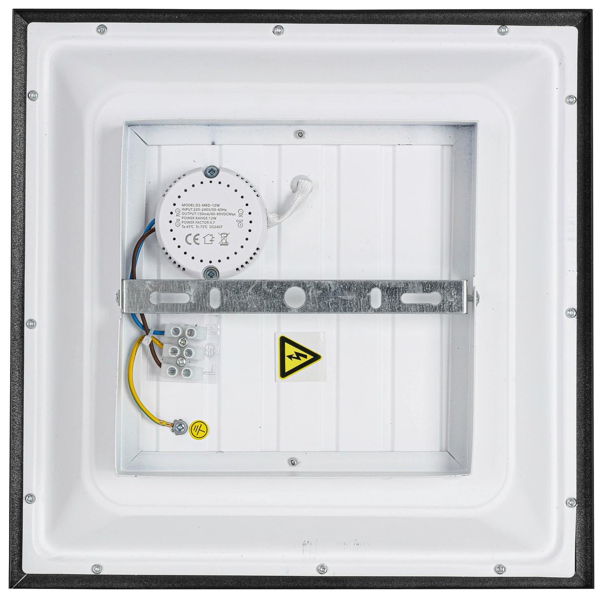 STROPNÍ LED SVÍTIDLO JUO - bílá/černá, Moderní, kov/plast (30/30/5,5cm) - Mömax