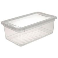 Aufbewahrungsbox Bea mit Deckel Kunststoff 33x19,5x12 cm - Transparent, KONVENTIONELL, Kunststoff (33/19,5/12cm) - Homezone