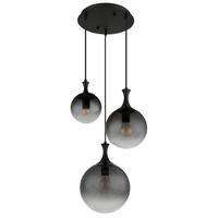 Hängeleuchte 15885-3h - Schwarz, Design, Glas/Kunststoff (39/141,5cm) - Globo
