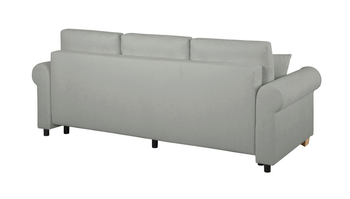 Schlafsofa Arles, Dunkelgrau 89 B: 240 Cm - Dunkelgrau/Buchefarben, Design, Textil (240/94/98cm) - MID.YOU