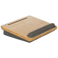 Laptopunterlage Comfilap IIi - Braun/Grau, Basics, Naturmaterialien/Textil (42/9/34cm) - MID.YOU