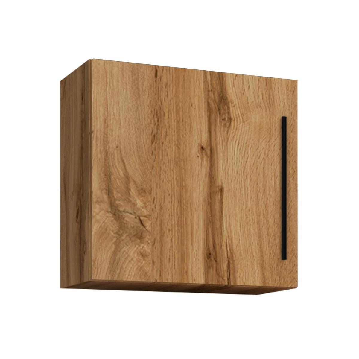 Závěsná skříňka Arila š: 50 cm, dub medový - černá/medový dub, Moderní, kov/kompozitní dřevo (50/50/30cm) - MID.YOU