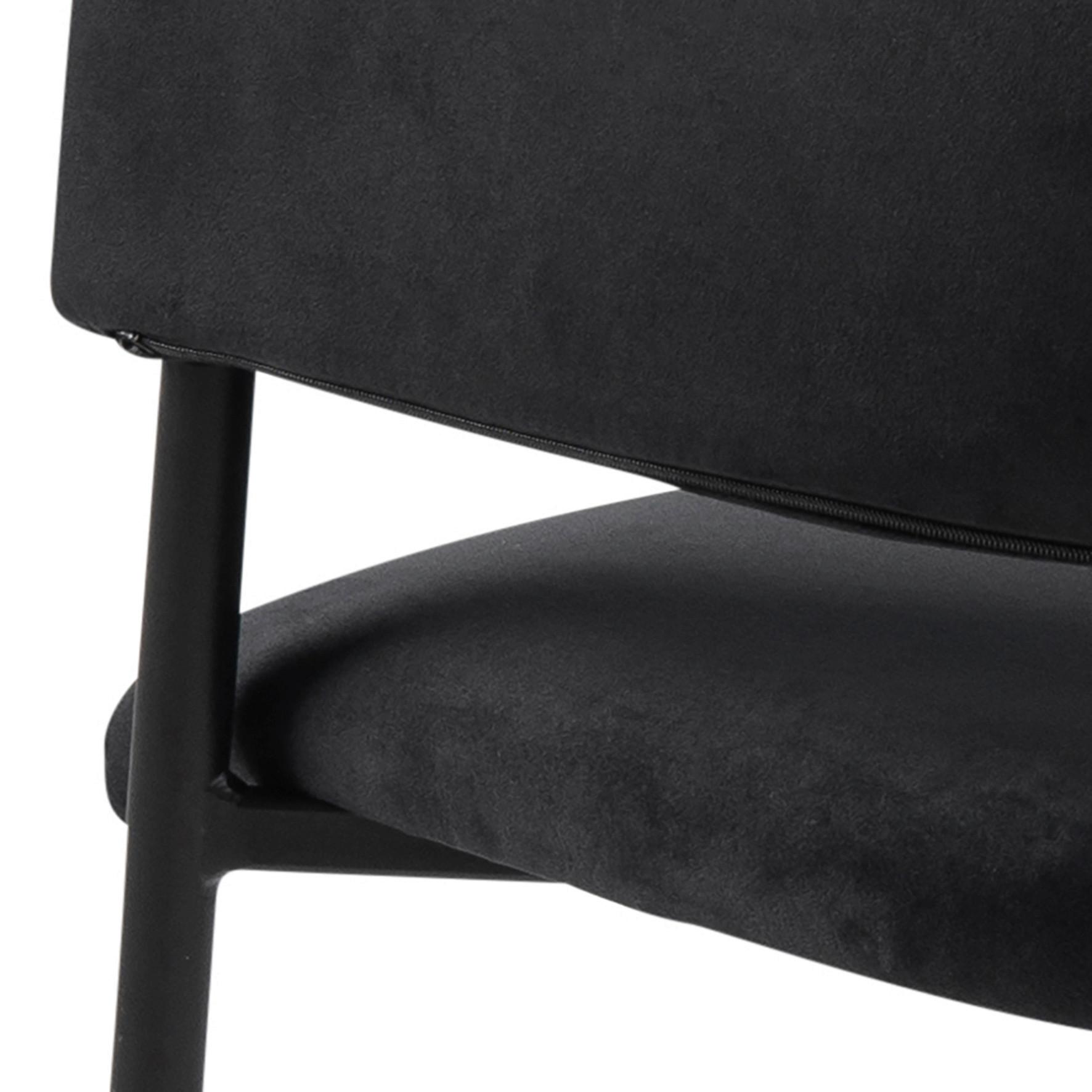 Židle S Podroučkami Lima Černá - černá, Design, kov/textil (54/82/55cm) - Livetastic