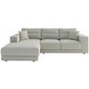 Ecksofa Verona Beige - Edelstahlfarben/Beige, Design, Textil (195/272cm) - Livetastic