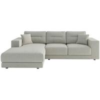 Ecksofa Verona Beige - Edelstahlfarben/Beige, Design, Textil (195/272cm) - Livetastic