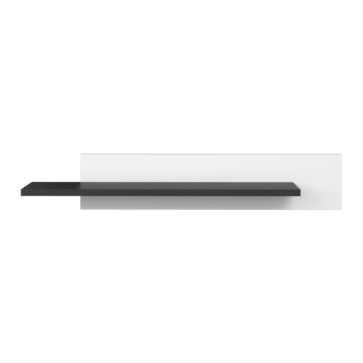 Wohnwand Ambiente Plus Anthrazit/ Weiß B: 300,2 cm - Weiß Hochglanz/Anthrazit, MODERN, Glas/Holzwerkstoff (300,2/199,1/43,6cm)