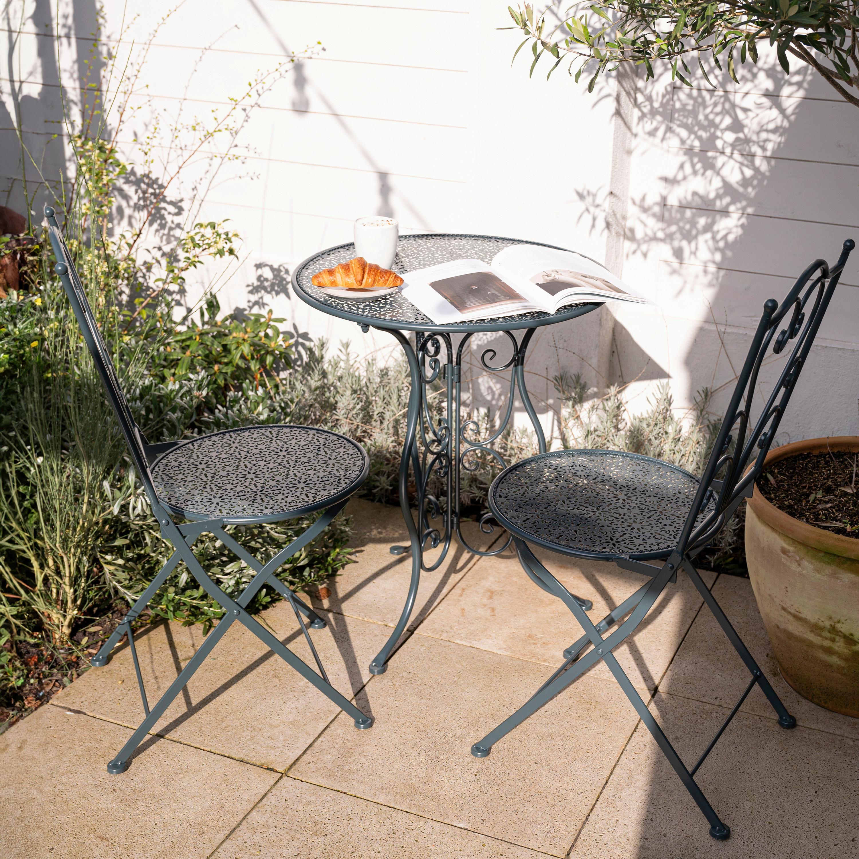Gartenset Eloise - Anthrazit, Basics, Metall (60/69cm) - Ambia Garden