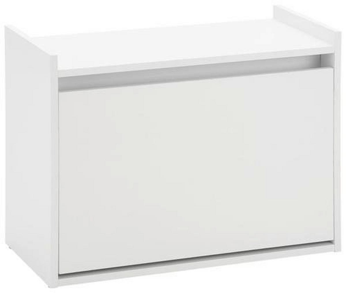Skřiňka na boty Mali - bílá, Moderní, dřevo (63/48/30cm) - Modern Living