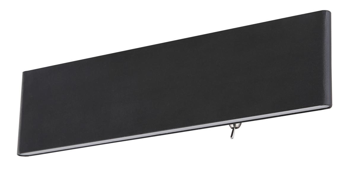 NÁSTĚNNÉ LED SVÍTIDLO SIEGFRIED - bílá/černá, Basics, kov/plast (29.5/4.5/8cm)