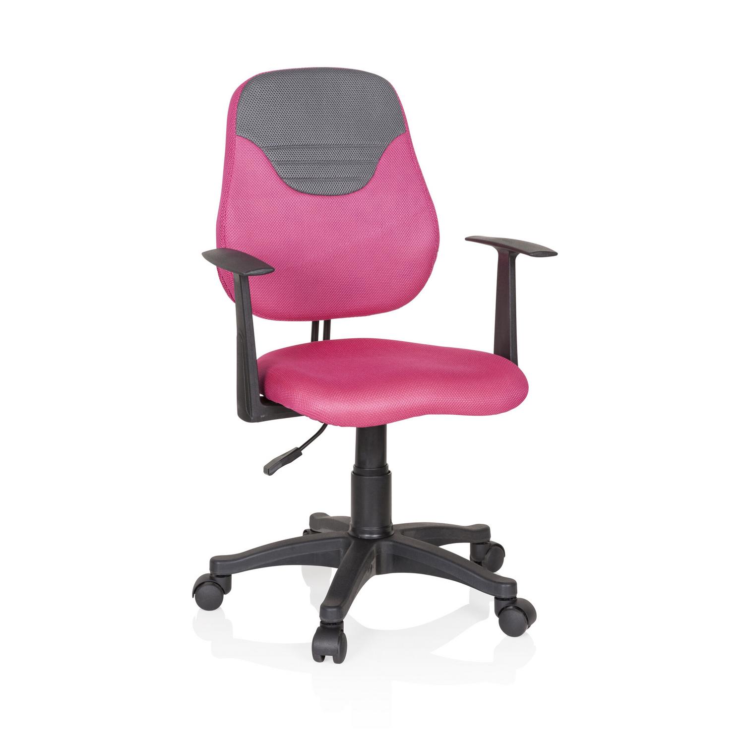 Jugenddrehstuhl Kiddy Style Pink/Grau Grau, Pink 56x89-99x50 cm