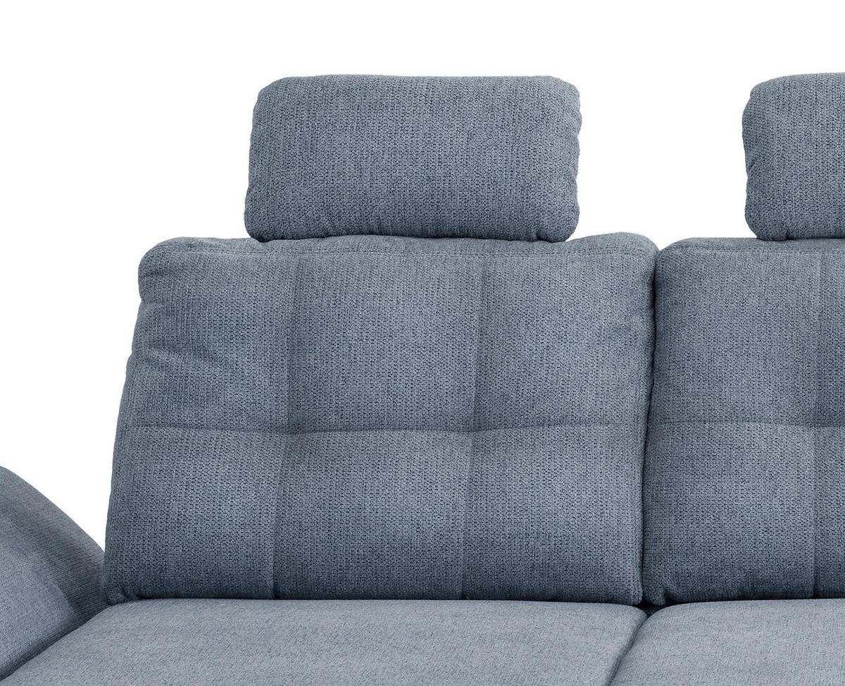 Ecksofa Brizzini Hellblau S: 250-280/176 Cm - Blau/Silberfarben, MODERN, Holz/Textil (250-280/176cm) - Livetastic