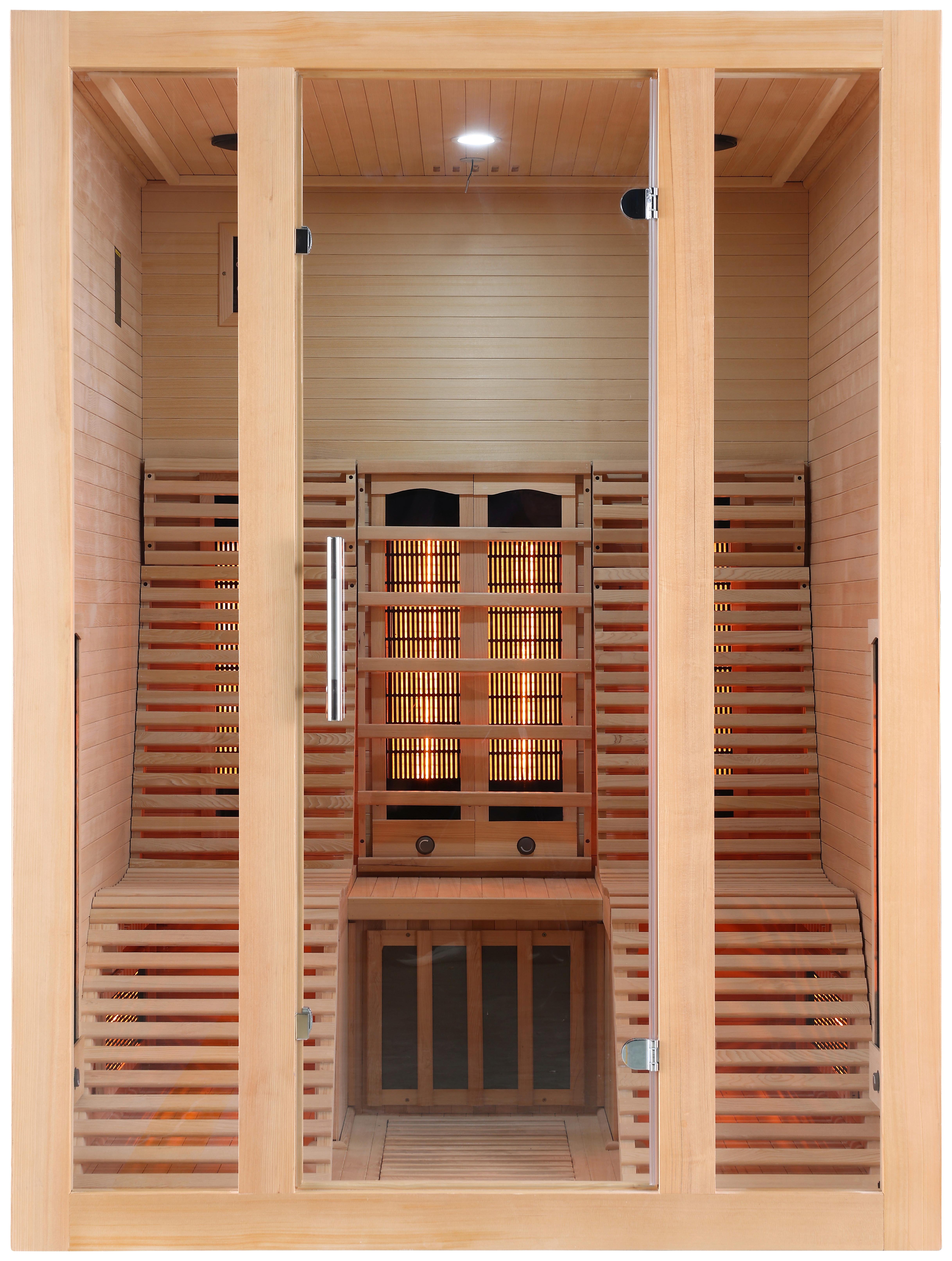 Infrarotkabine 2 Personen BxHxT: 150x200x150 cm + Glastür